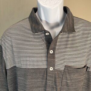 Puma Golf Men's gray and white short sleeve polo shirt XL EUC